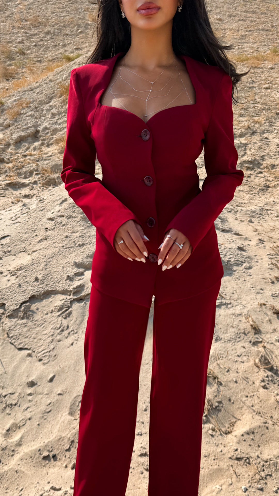 'Maroon Late Night Suit