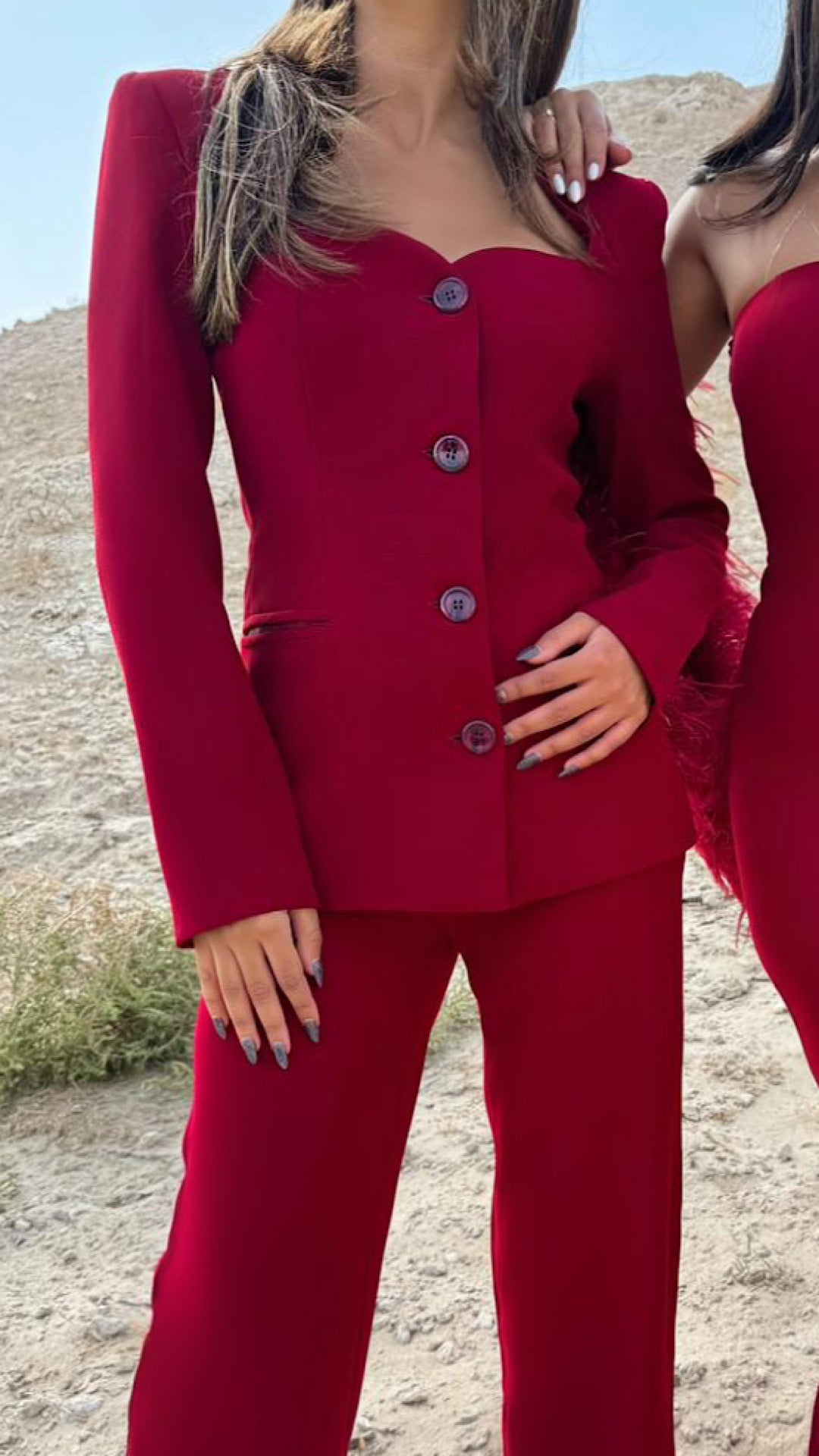 'Maroon Late Night Suit