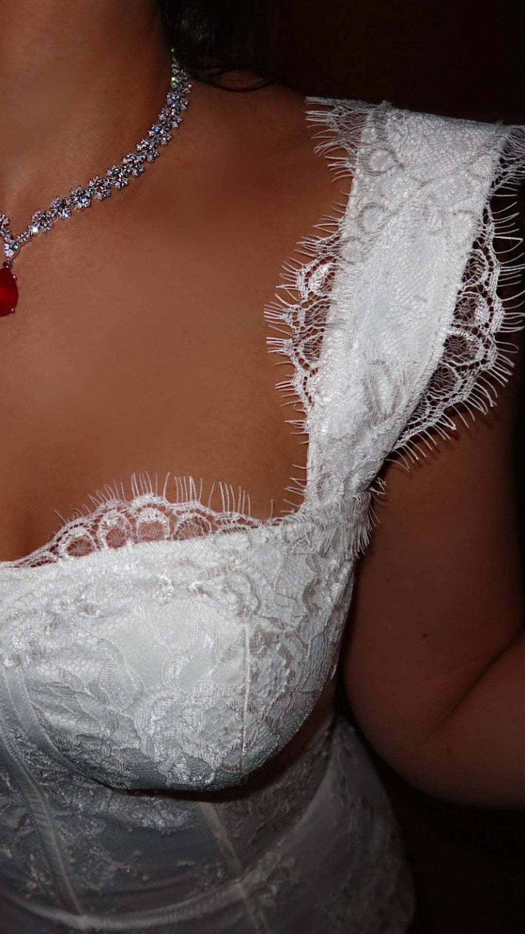 White Lace Corest Dress